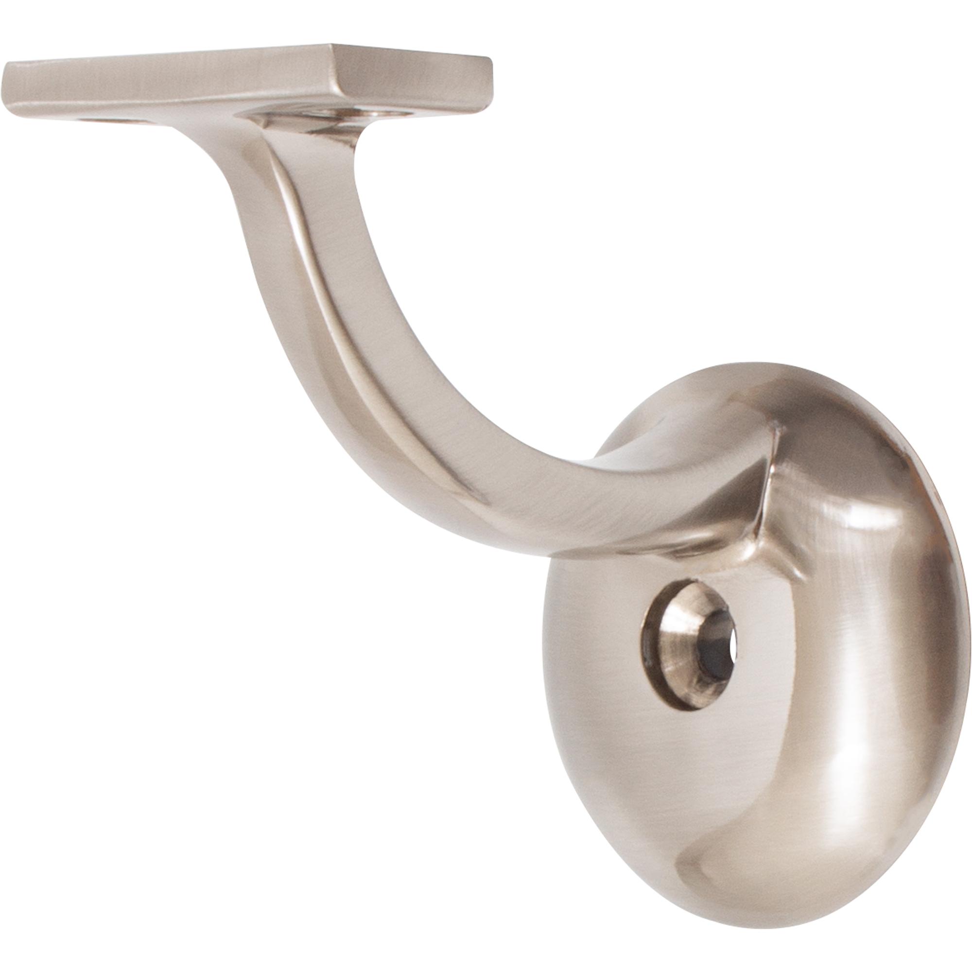 Heavy-Duty Round Handrail Bracket - Satin Nickel