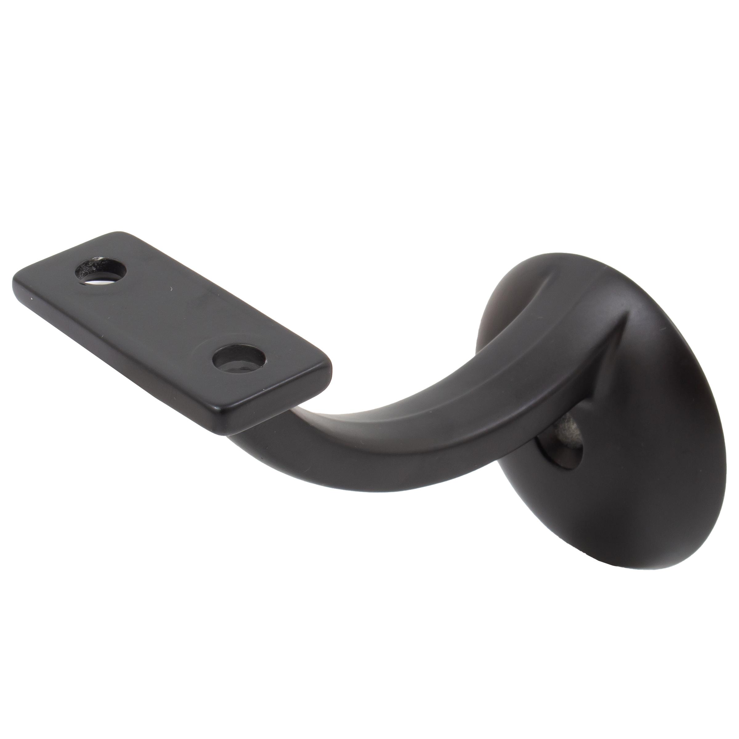 Heavy-Duty Extended Handrail Bracket - Matte Black