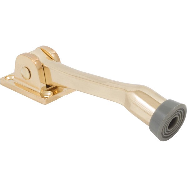 5" HeavyDuty KickDown Door Stop Polished Brass