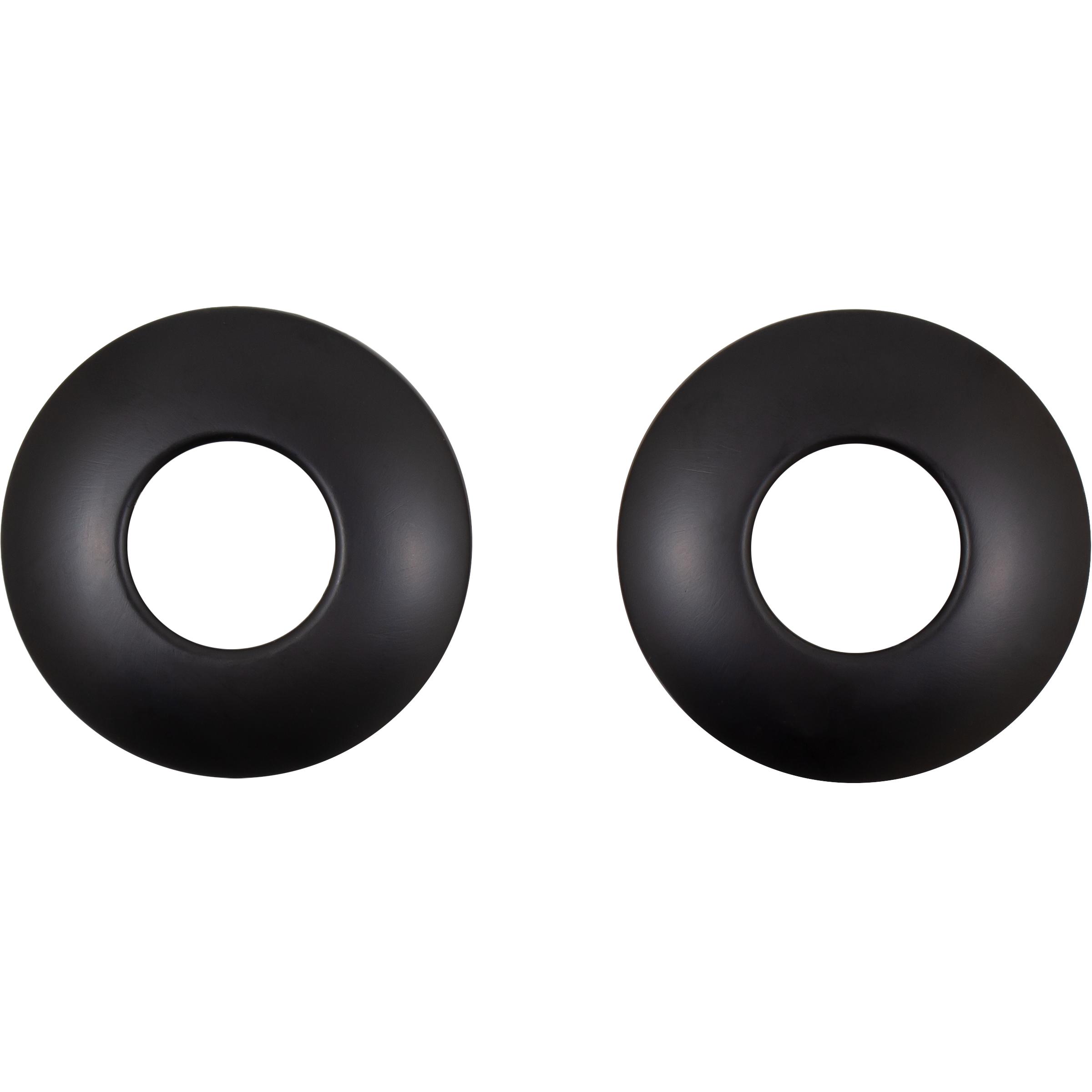 Shower Rod Flange Set with Concealed Screws Matte Black