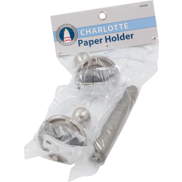 Charlotte Paper Holder Satin Nickel