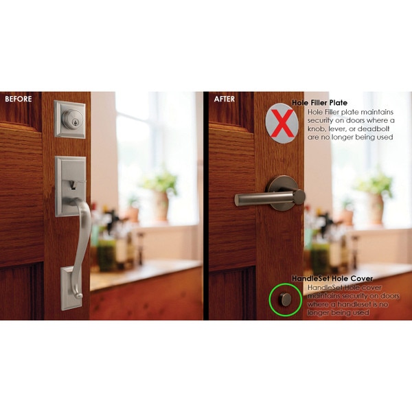 Handleset Bottom Hole Cover Kit Round Matte Black