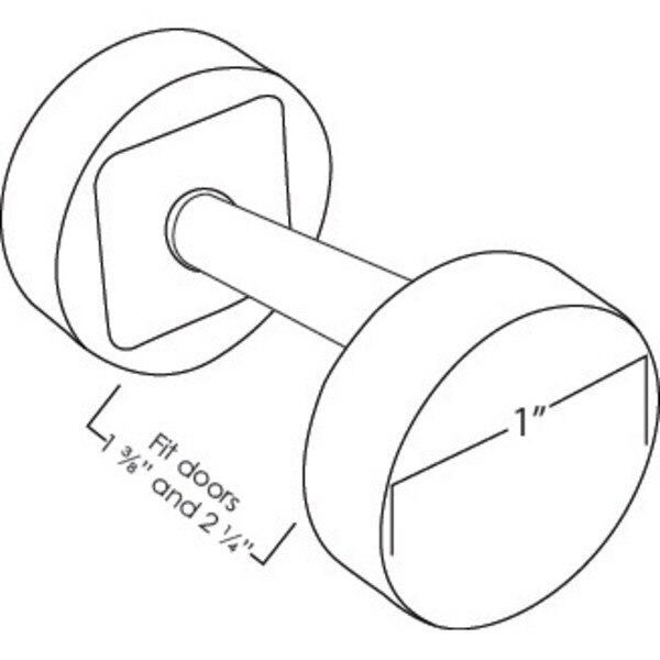 Handleset Bottom Hole Cover Kit Round Matte Black