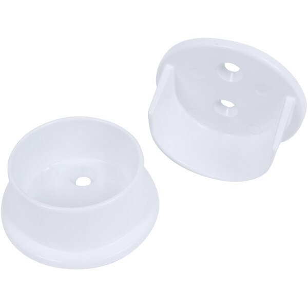 Heavy-Duty Pole Sockets (2-hole) - White