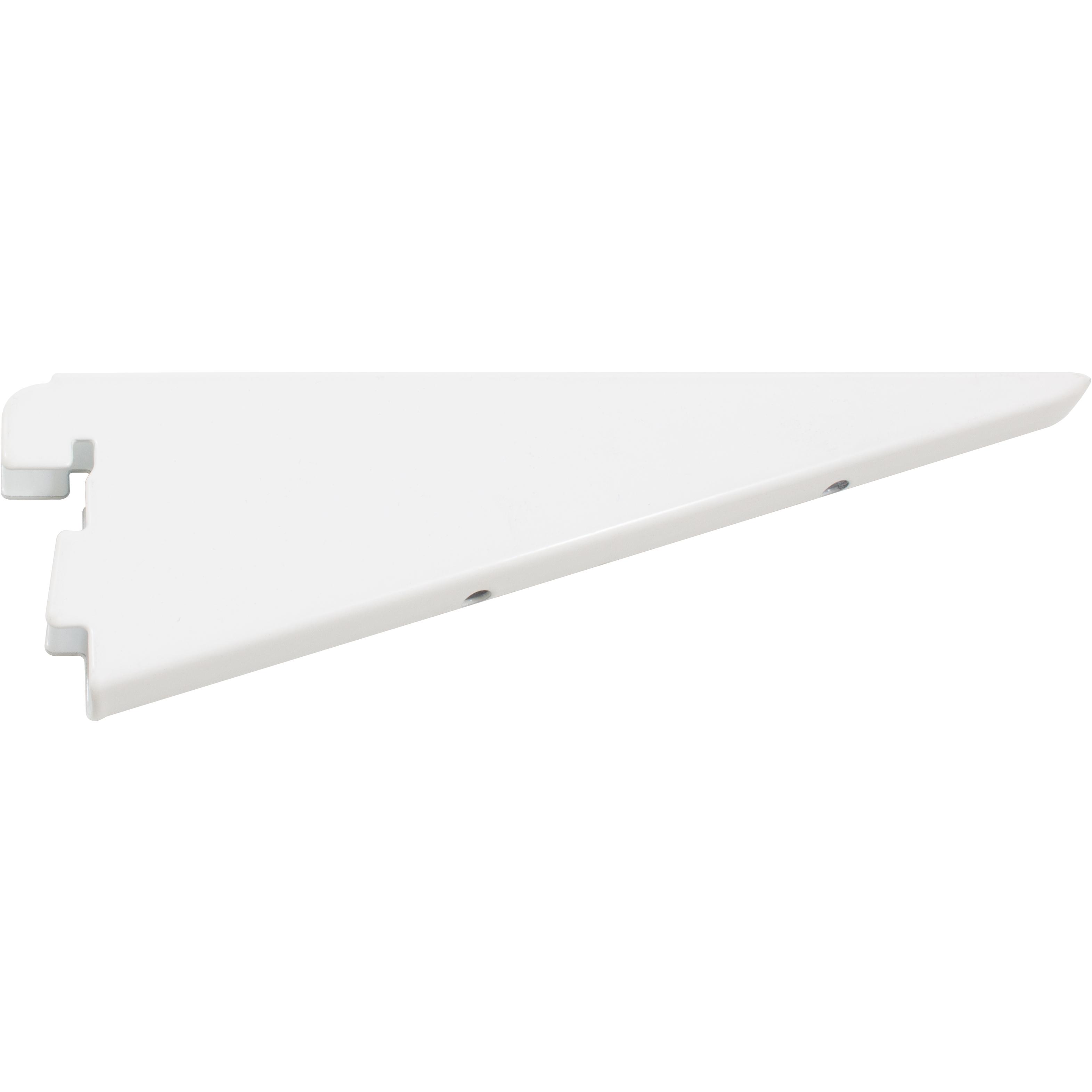 7" Double Track Shelf Bracket for Wood Shelf White