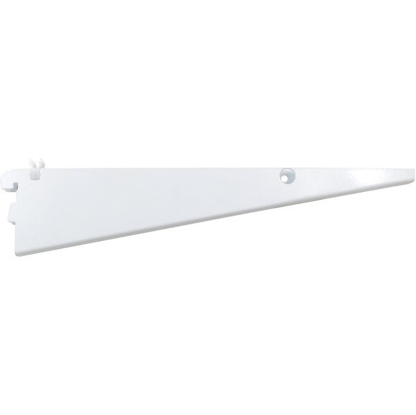12" Double Track Shelf Bracket for Wire Shelf White