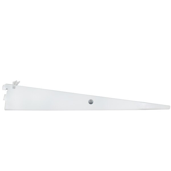 16" Double Track Shelf Bracket for Wire Shelf White