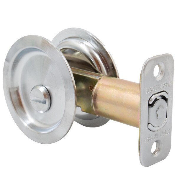 Privacy Lock with Keys in Satin Chrome