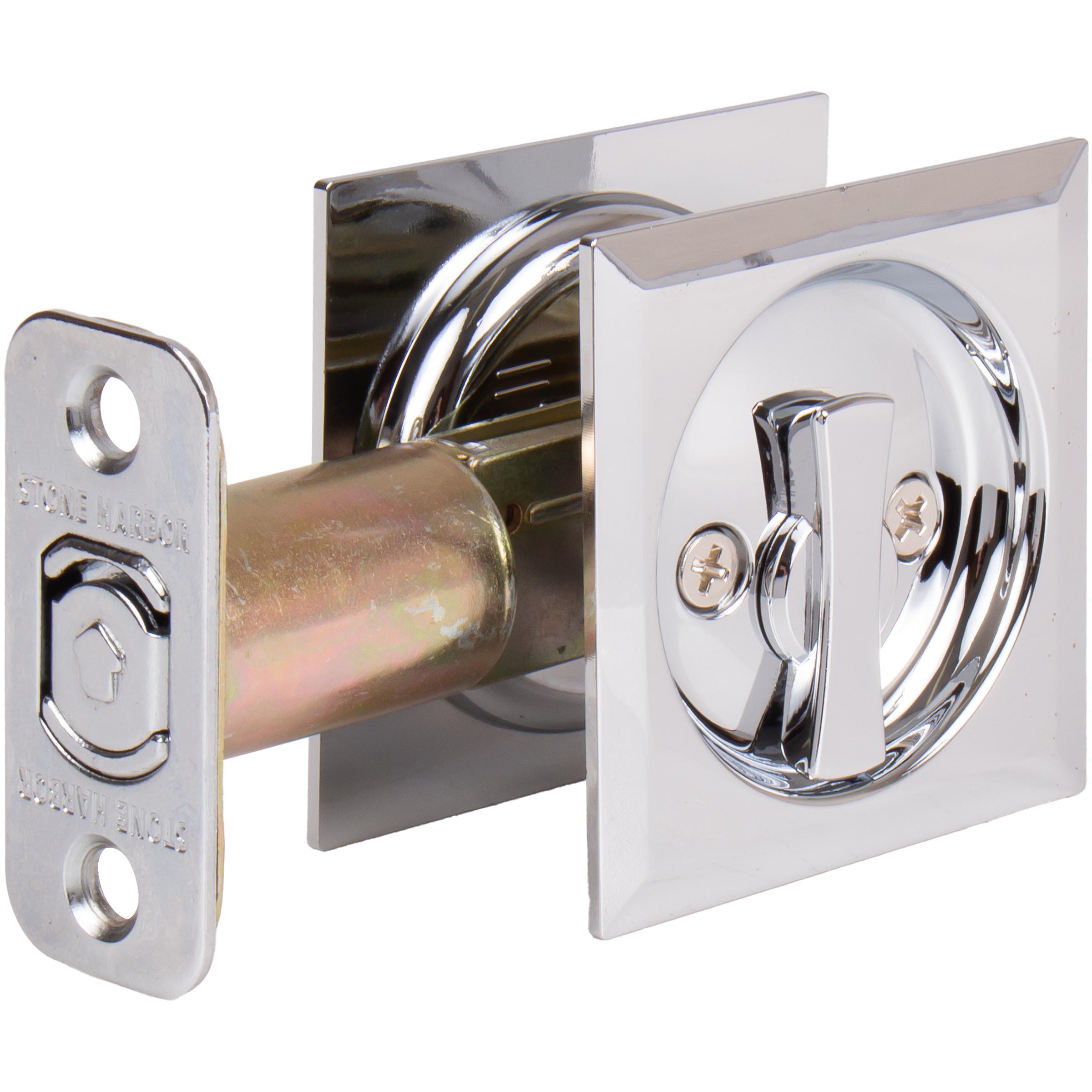 Contemporary Square Privacy Pocket Door Lock