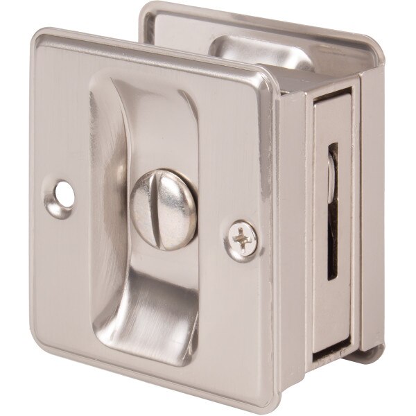 Square Pocket Door Lock Privacy Satin Nickel 5250