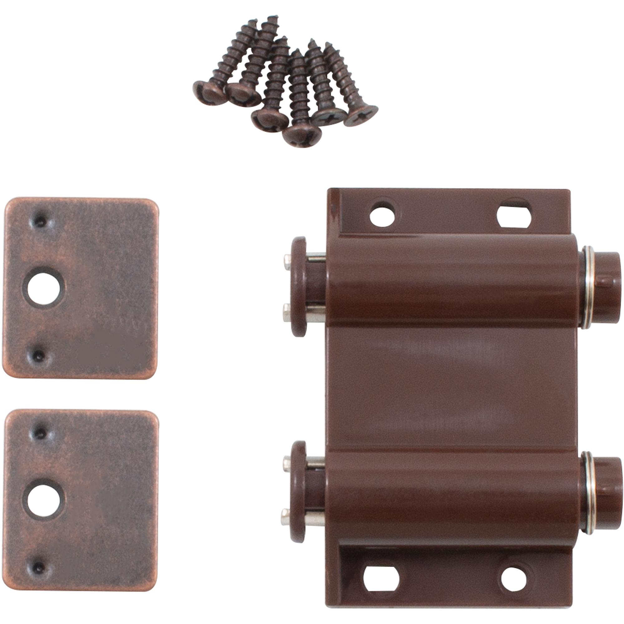 Rockler Double Magnetic Touch Latch, Brown