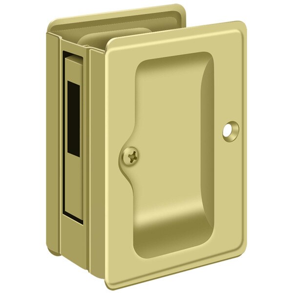 SDAR325U3 Tall Passage Pocket Lock for Converging Doors Polished Brass