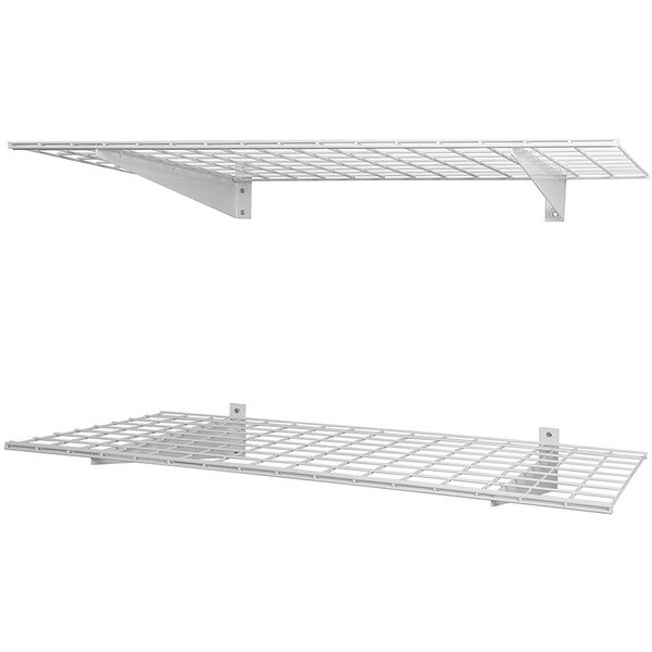 00967 45" x 15" HeavyDuty Wall Shelf Kit White