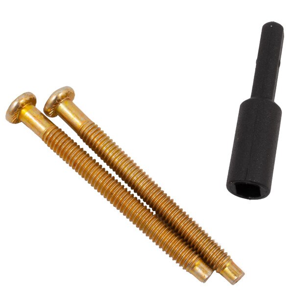 817063/5 21/4" Thick Door Kit Lever & Exposed Screw Knobs Brass