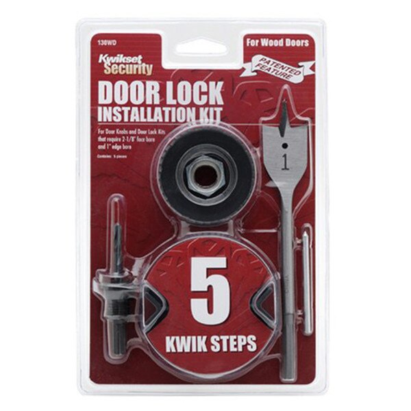 91300001 130WD Wood Door Lock Installation Kit