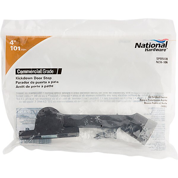 SPB5878 4" Commercial Grade Brass Kickdown Door Stop Oil Rubbed Bronze