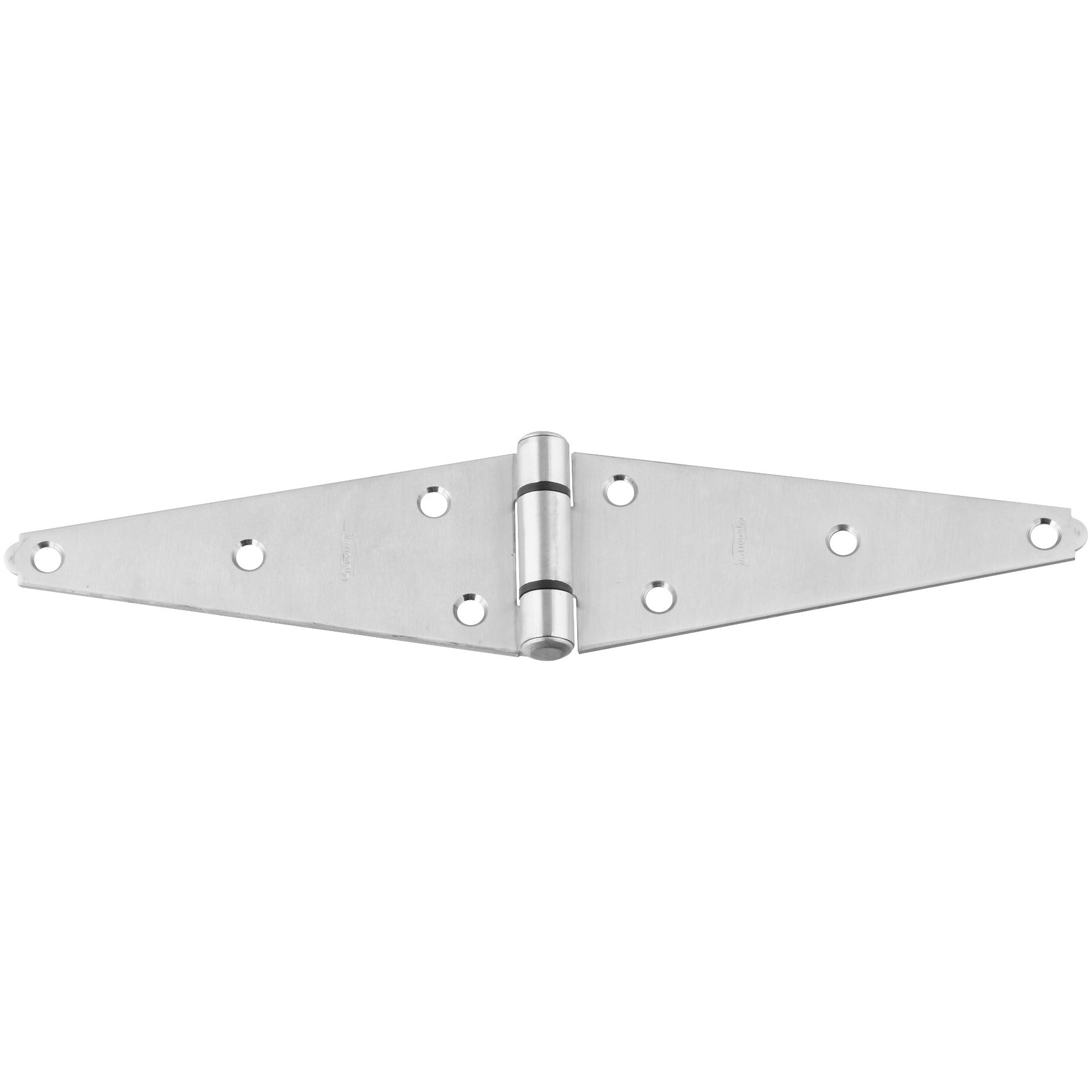 National Hardware V281 6" Heavy Strap Hinge - Stainless Steel, Offset Screw Holes, For Gates & Doors