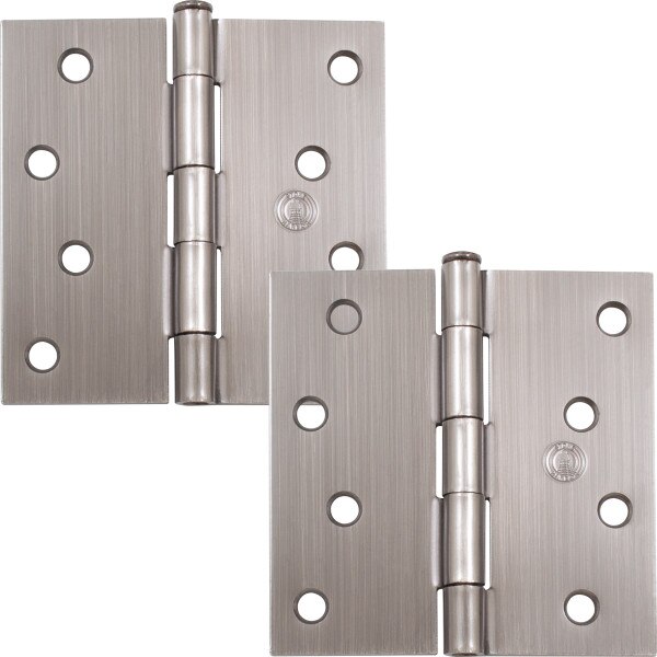 4" SQR Standard Hinge 2/pk Antique Nickel