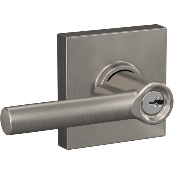 SCHLAGE DOOR KNOB LOCKSET TUBULAR SATIN STAINLESS Entrance with