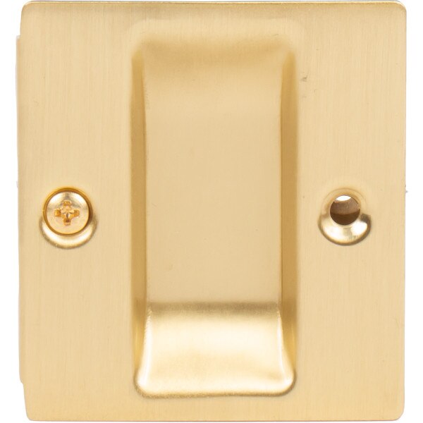 1064 606 Square Pocket Door Lock Passage Satin Brass 5971