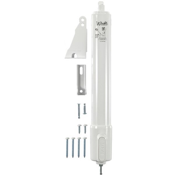 thumbnail image 2 of Heavy Duty Pneumatic Storm Door Closer - Tap-N-Go White Door Closer With EZ-Hold Feature 2 of 11